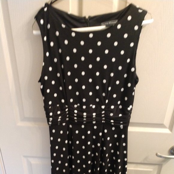 Jessica Howard | Dresses | Jessica Howard Black White Polka Dot Dress